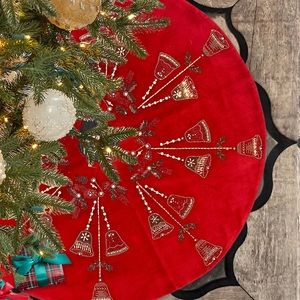 Christmas Tree Skirt, Luxury Holiday Decor, Handmade Locally by Sade New York